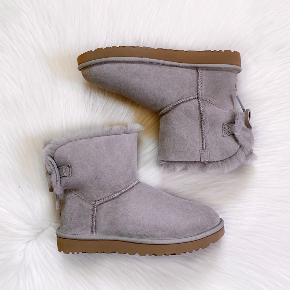 UGG Classic Double Bow Mini Goat Boots - Picture 5 of 8